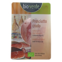 Prosciutto crudo, luftgetrocknet, geschnitten von bio-verde