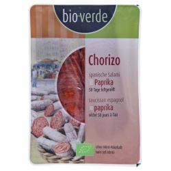 Salami Chorizo, luftgetrocknet, geschnitten von bio-verde