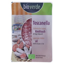 Salami Toscanella, luftgetrocknet, geschnitten von bio-verde