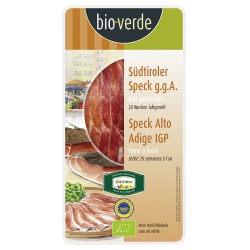 Südtiroler Speck g.g.A., geräuchert, geschnitten von bio-verde