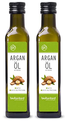 Arganöl BIO 500ml (2x 250ml) I nativ und kaltgepresst I 100% rein I beste Rohkostqualität von bioKontor von bioKontor