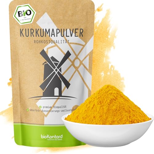 BIO Kurkuma Pulver gemahlen 1000 g / 1 kg | Kurkumapulver - Curcuma - Curcumin | 100% naturrein | Rohkostqualität | aus Indien von bioKontor von bioKontor