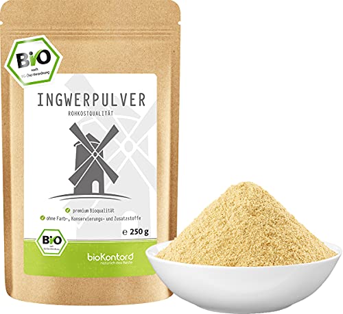 Ingwerpulver BIO gemahlen 250 g I 100% natürlich und rein - ohne Zusatzstoffe I Ingwer gemahlen in Rohkostqualität von bioKontor von bioKontor