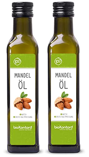 Mandelöl BIO 500 ml (2x 250 ml) I nativ und kaltgepresst I 100% natürlich I Rohkostqualität von bioKontor von bioKontor