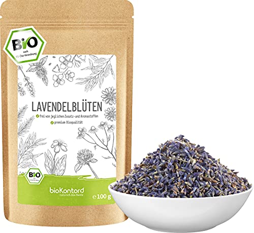 Lavendelblüten getrocknet BIO 100 g I Lavendel 100 % natürlich - Lebensmittelqualität I duftintensiv I Gewürz und Lavendeltee I bioKontor von bioKontor