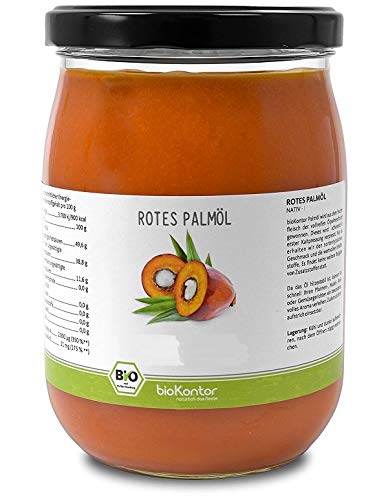 Rotes bio Palmöl 1000ml (1 L) I nativ I aus kontrolliert biologischem Anbau I 100% rein von bioKontor von bioKontor