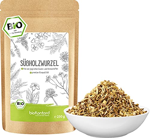 Süßholzwurzel BIO 250g | Süßholz getrocknet und geschnitten I Süßholzwurzel Tee I Lakritz Tee - 100% natürlich ohne Zusatzstoffe von bioKontor von bioKontor