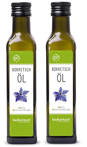 Borretschöl BIO kaltgepresst 500ml (2x 250ml) I nativ - 100% rein I Rohkostqualiät von bioKontor von bioKontor