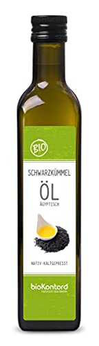 Schwarzkümmelöl ägyptisch BIO kaltgepresst 500ml I nativ und gefiltert I 100% rein I Rohkostqualität von bioKontor von bioKontor