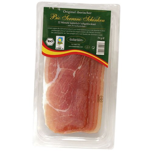 biobardales Serrano Schinken geschnitten (6 x 70 gr) von biobardales