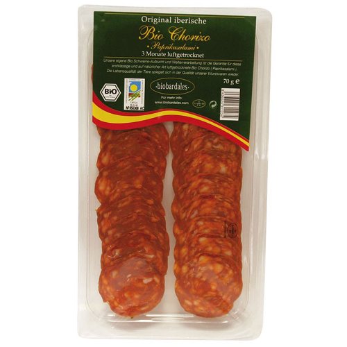 biobardales Chorizo Paprikasalami geschnitten (6 x 70 gr) von biobardales