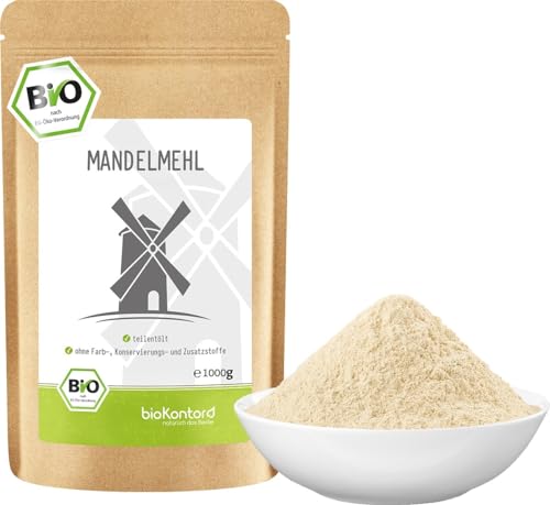 Mandelmehl BIO teilentölt 1000 g low carb - Proteinlieferant 100% natürlich von bioKontor von bioKontor