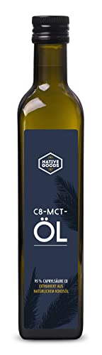 C8 MCT Öl BIO aus Kokosöl 500 ml - 95% Caprylsäure C8 - geschmacksneutral - ketogen | native goods von bioKontor