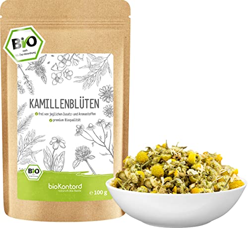 Kamillentee BIO | Kamillenblüten getrocknet, ganz und lose aus kontrolliert biologischem Anbau von bioKontor (100 g) von bioKontor