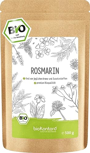 Rosmarin BIO 500g geschnitten und getrocknet | Gewürz ohne Zusätze | Rosmarintee aus kontrolliert biologischem Anbau von bioKontor von bioKontor