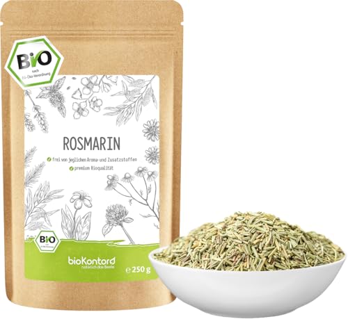 Rosmarin BIO 250g geschnitten und getrocknet | Gewürz ohne Zusätze | Rosmarintee aus kontrolliert biologischem Anbau von bioKontor von bioKontor