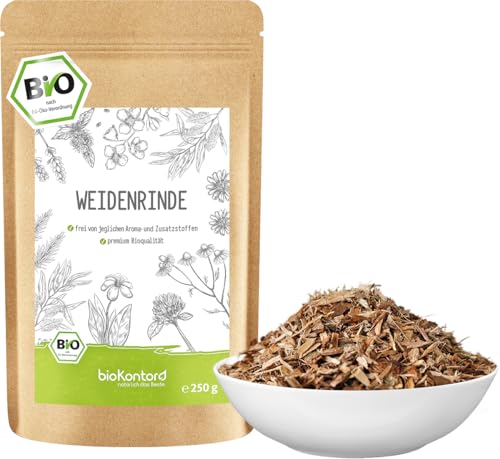 Weidenrinde BIO - Salix alba Tee geschnitten und getrocknet - loser Weidenrindentee bio von bioKontor (250 g) von bioKontor