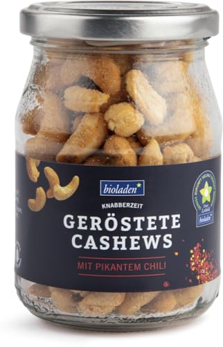 Geröstete Cashews mit Chili im Pfandglas 2 x 140 gr Geröstete Cashews mit Chili im Pfandglas 2 x 140 gr von bioladen