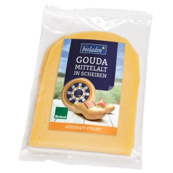Gouda, mittelalt, geschnitten Gouda, mittelalt, geschnitten von bioladen*
