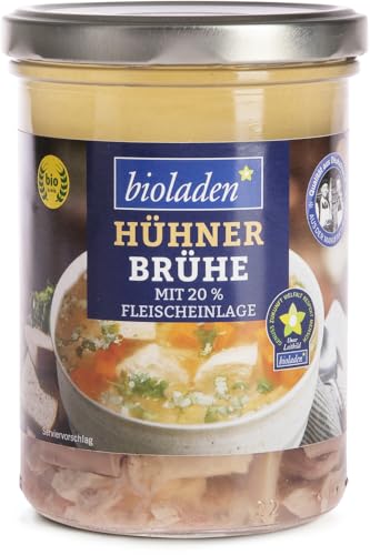 Hühnerbrühe mit 20% Hühnerfleisch 2 x 400 ml von bioladen