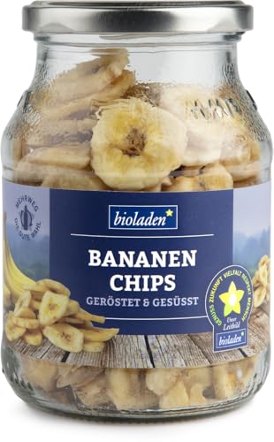 Bananenchips geröstet & gesüßt im Pfandglas 1 x 180 gr von bioladen