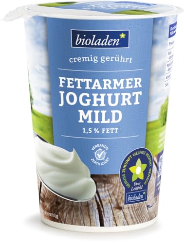 bioladen Fettarmer Joghurt mild im Becher, 1,5 % Fett (6 x 500 gr) von bioladen