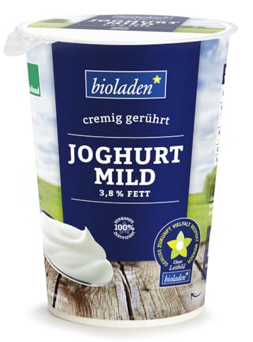Joghurt Natur mild im Becher, 3,8 % Fett 6 x 500 gr von bioladen