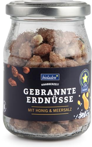Gebrannte Erdnüsse mit Honig & Meersalz im Pfandglas 2 x 125 gr von bioladen