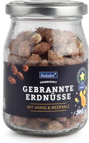 bioladen Gebrannte Erdnüsse mit Honig & Meersalz im Pfandglas (2 x 125 gr) von bioladen