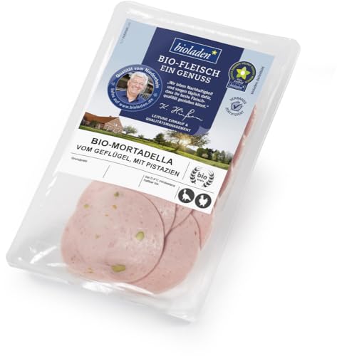 bioladen Geflügel-Mortadella-Pistazie, geschnitten (6 x 80 gr) von bioladen