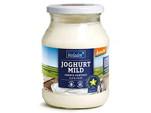 bioladen Joghurt mild im Glas, 3,5 % Fett, Demeter (6 x 500 gr) von bioladen