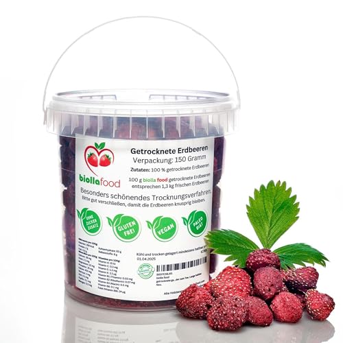 biolla food getrocknete ganze Erdbeeren, 150g, frische Ernte, 100% Erdbeeren. Ohne Zuckerzusatz. Sehr aromatisch. Sehr beliebt bei den Kindern. Ideal für Smoothies, Müsli oder zum Tee. Lange haltbar. biolla food getrocknete ganze Erdbeeren, 150g, frische Ernte, 100% Erdbeeren. Ohne Zuckerzusatz. Sehr aromatisch. Sehr beliebt bei den Kindern. Ideal für Smoothies, Müsli oder zum Tee. Lange haltbar. von biolla food