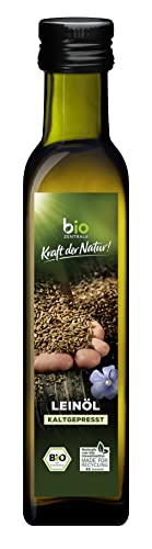 biozentrale Leinöl | 6 x 250 ml Bio | kaltgepresstes Leinöl aus Leinsamen | hoher Gehalt an Omega-3-Fettsäuren von biozentrale