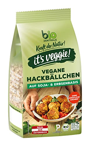 biozentrale it´s veggie! Vegane Hackbällchen auf Soja- und Erbsenbasis | 150 g | Soja aus Österreich | hoher Proteingehalt von bioZentrale