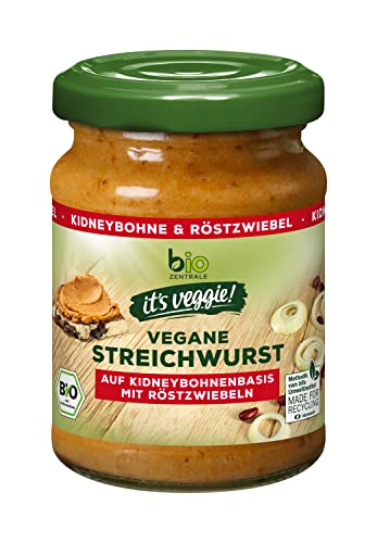 biozentrale it´s veggie! Vegane Streichwurst | 6 x 120 g | Auf Kidneybohnenbasis mit Röstzwiebeln | Ballaststoffquelle | ohne Zusatz von Hefe, Soja und Palmöl biozentrale it´s veggie! Vegane Streichwurst | 6 x 120 g | Auf Kidneybohnenbasis mit Röstzwiebeln | Ballaststoffquelle | ohne Zusatz von Hefe, Soja und Palmöl von bioZentrale