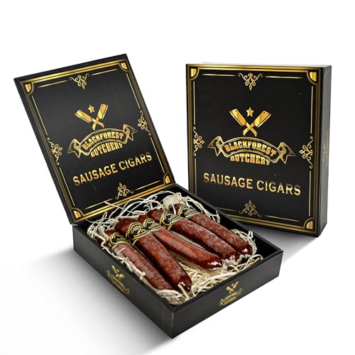 Blackforest Butchery - Wurst Sticks aus Edelsalami 5 Stk. – Geräucherte Salami-Sticks in schöner Geschenkbox – Würste einzeln verpackt – Hochwertige Salami Sticks Blackforest Butchery - Wurst Sticks aus Edelsalami 5 Stk. – Geräucherte Salami-Sticks in schöner Geschenkbox – Würste einzeln verpackt – Hochwertige Salami Sticks von blackforest butchery
