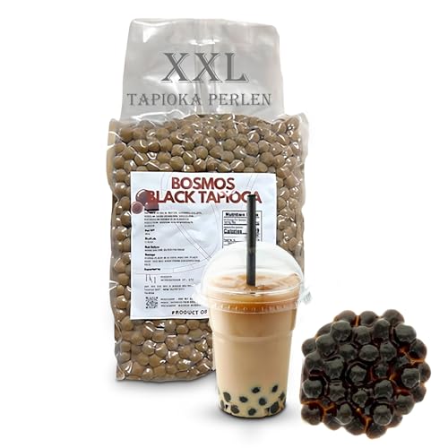 bobatra.de - Premium Bosmos Black XXL Tapioka Perlen für Bubble Tea Tapioka Original aus Taiwan 3 kg Tapioka von bobatra.de