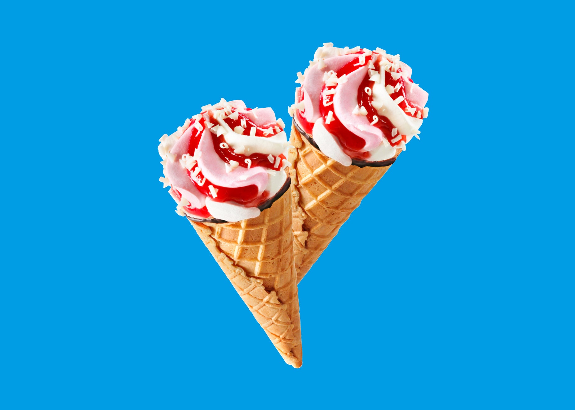 Waffelhörnchen Vanille-Erdbeer Waffelhörnchen Vanille-Erdbeer von Bofrost