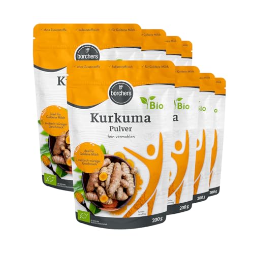 8 x borchers Bio Kurkuma Pulver | Bio Qualität | Vegan | Zuckerarm | Für Kurkuma-Latte & Goldene Milch | 200 g 8 x borchers Bio Kurkuma Pulver | Bio Qualität | Vegan | Zuckerarm | Für Kurkuma-Latte & Goldene Milch | 200 g von borchers