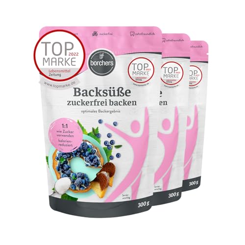 BORCHERS Backsüße, Streusüße zum Backen 3x 300g, auf Grundlage von Erythrit und Xylit, 1:1 wie Zucker, kalorienreduziert & zuckerfrei, Zuckerersatz, Süßungsmittel, Zuckeralternative BORCHERS Backsüße, Streusüße zum Backen 3x 300g, auf Grundlage von Erythrit und Xylit, 1:1 wie Zucker, kalorienreduziert & zuckerfrei, Zuckerersatz, Süßungsmittel, Zuckeralternative von borchers