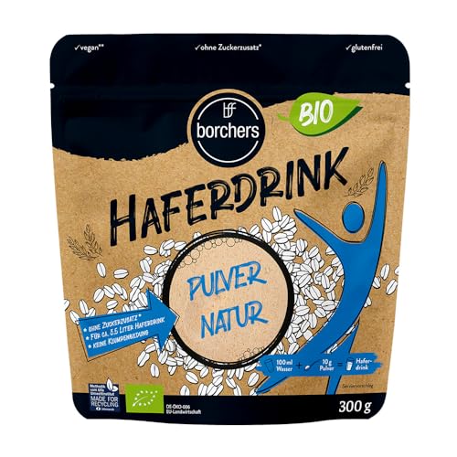 BORCHERS Bio Haferdrink Pulver, 300g, Haferdrink, Milchersatz, zum Selbermischen, Instant Haferpulver, Bio-Qualität, ohne Zuckerzusatz, glutenfrei, vegan BORCHERS Bio Haferdrink Pulver, 300g, Haferdrink, Milchersatz, zum Selbermischen, Instant Haferpulver, Bio-Qualität, ohne Zuckerzusatz, glutenfrei, vegan von borchers