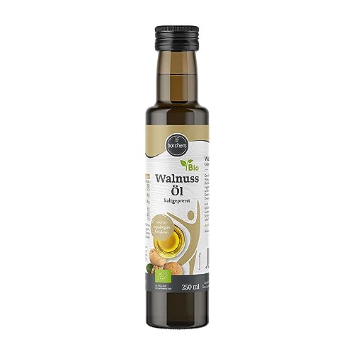 borchers Bio Walnussöl 250ml | kaltgepresst | Bioqualität | aus ungerösteten Bio Walnüssen | aus EU-Landwirtschaft | reich an ungesättigten Fettsäuren | DE-ÖKO-006 von borchers