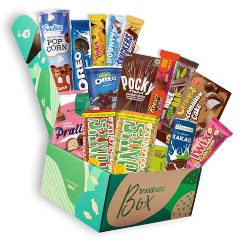 brandnooz Schoko Candy Box – Osterpaket (16 Stück) – Schokolade, Süßigkeiten, Kekse, Geschenkkarton-Bundle, Korbfüller, Mitgebsel, Geschenk für Kinder, Geburtstage, Studenten, Enkelkinder von brandnooz