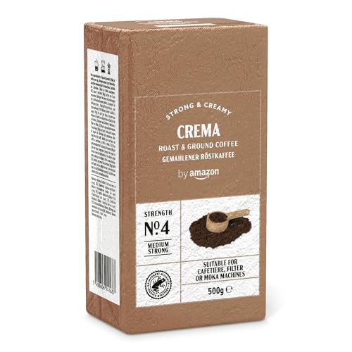 by Amazon Gemahlener Kaffee Espresso Crema, Lichte Röstung, Granulat, 500g – Rainforest Alliance-Zertifizierung by Amazon Gemahlener Kaffee Espresso Crema, Lichte Röstung, Granulat, 500g – Rainforest Alliance-Zertifizierung von by Amazon