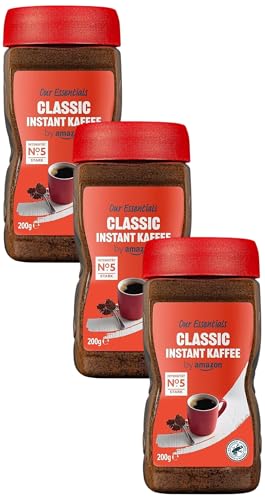 by Amazon Classic Instant Kaffee, 200g (1er-Pack) - Rainforest Alliance-Zertifizierung (Packung mit 3) von by Amazon