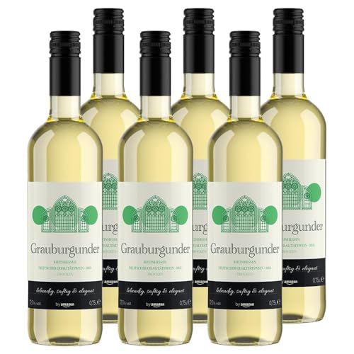 by Amazon Grauburgunder Qualitätswein Rheinhessen, Weißwein, 75 cl, 1er-Pack (Packung mit 6) von by Amazon
