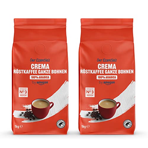 by Amazon Kaffee, ganze Bohnen, 100% Arabica, 2 kg (2 x 1 kg) von by Amazon