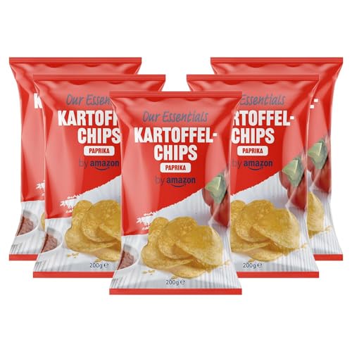 by Amazon Kartoffelchips Paprika, 200g (Packung mit 5) von by Amazon