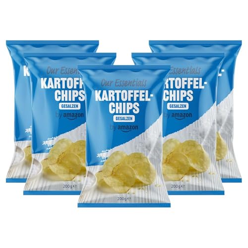 by Amazon Kartoffelchips gesalzen, 200g (Packung mit 5) von by Amazon