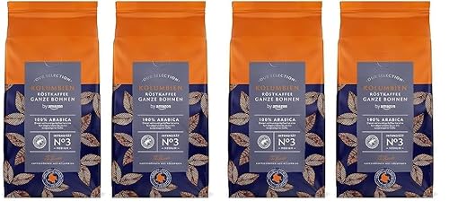 by Amazon Kolumbien Kaffeebohnen, Mittlere Röstung, 1 kg, 4 Packungen mit 500 g – Rainforest Alliance-zertifiziert von by Amazon